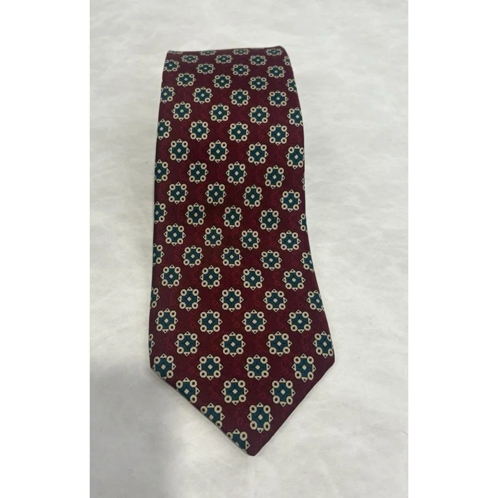 Vintage Wimbledon Collection By Racquet Club Silk Tie Made in Italy Geometric
